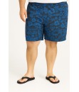 Short Estampado Elastano Plus Size Grande Bermuda praia Preto azul